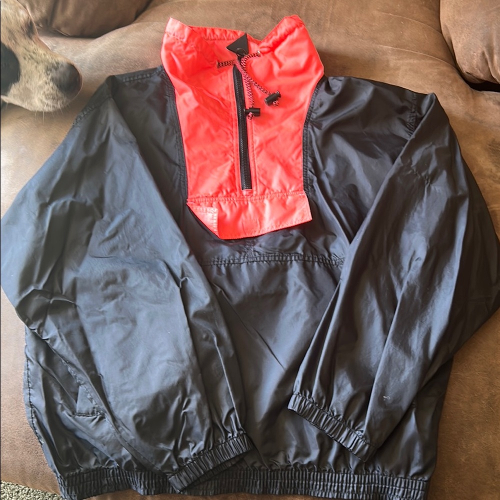 Black and Red Windbreaker Jacket